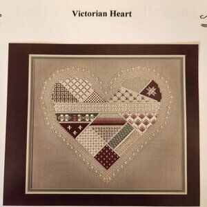 Lynne Tomlinson‎ Designs Hand Embroidery Kit Victorian Heart 1993 Complete